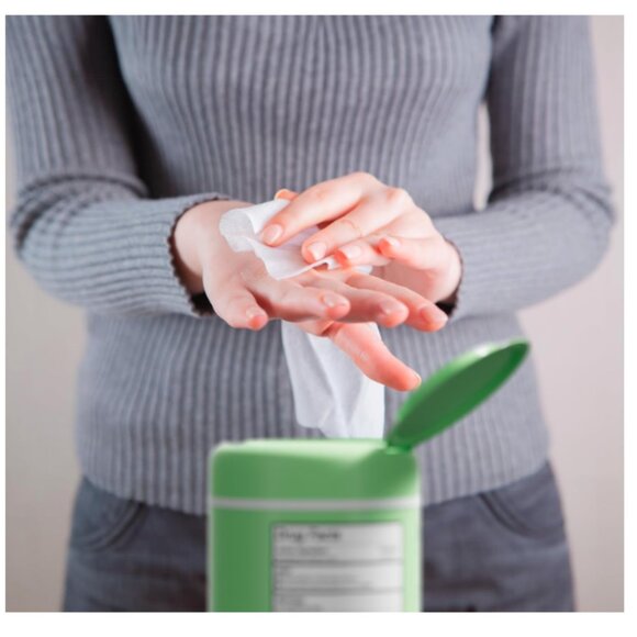 Lot of 6 Biopure Anti-Bacterial Hand Wipes, 50 ct. in each Canister Total 300 - Picture 5 of 7